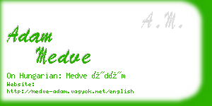 adam medve business card